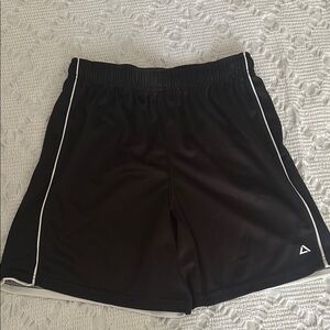 Black Athletic Shorts with White Trim